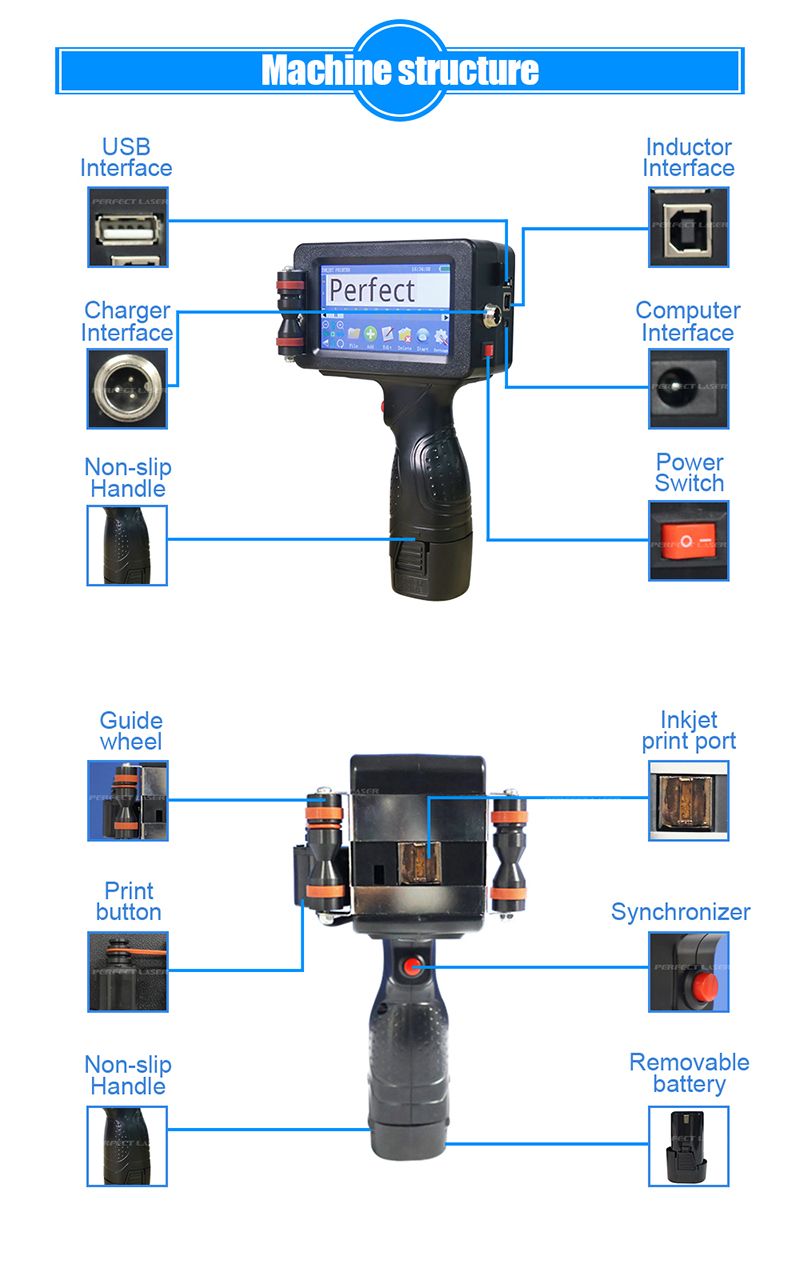 Perfect Laser small portable handheld inkjet printer marker